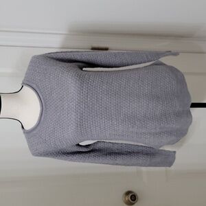 Jason Maxwell Size S Gray Rolled Neck, Curved Hem Long Sleeve Sweater, GUC